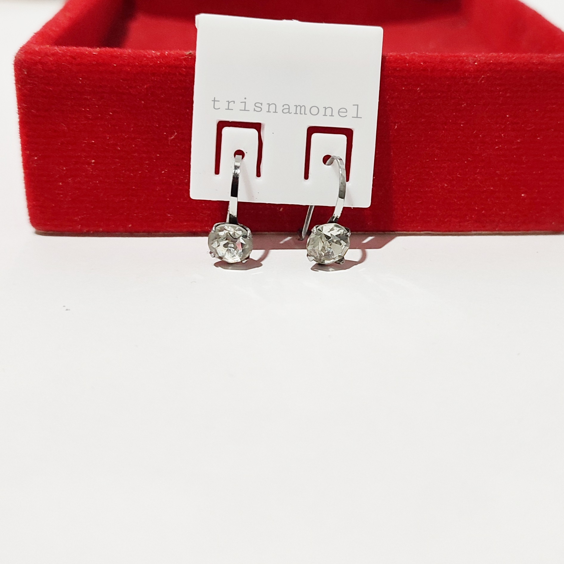 Anting Monel Diamond Asfour Motif Desy Bening Kaca