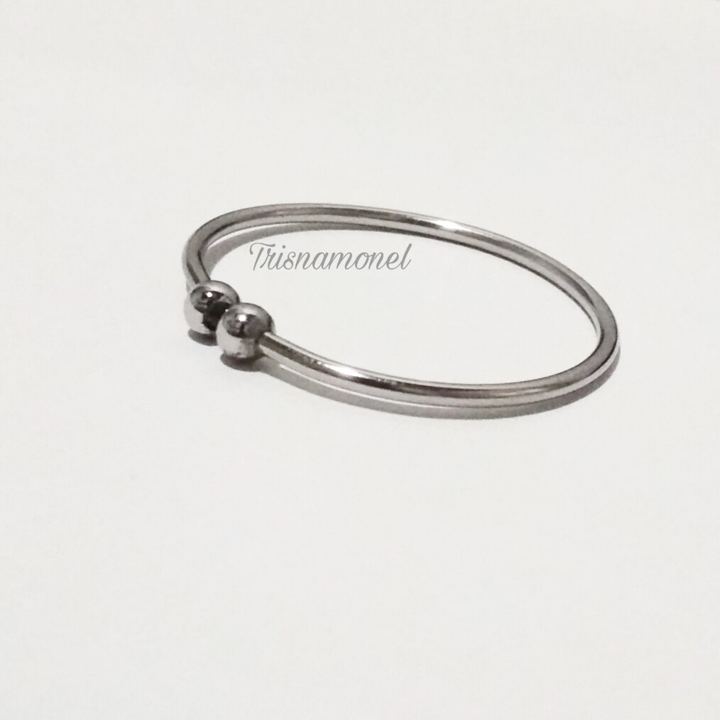 Gelang Monel Mondial Anak Anti Karat Silver