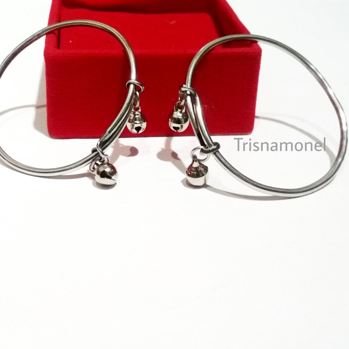 DAPAT 3 pcs !!! GELANG MONEL ANAK ORIGINAL PAKAI LONCENG