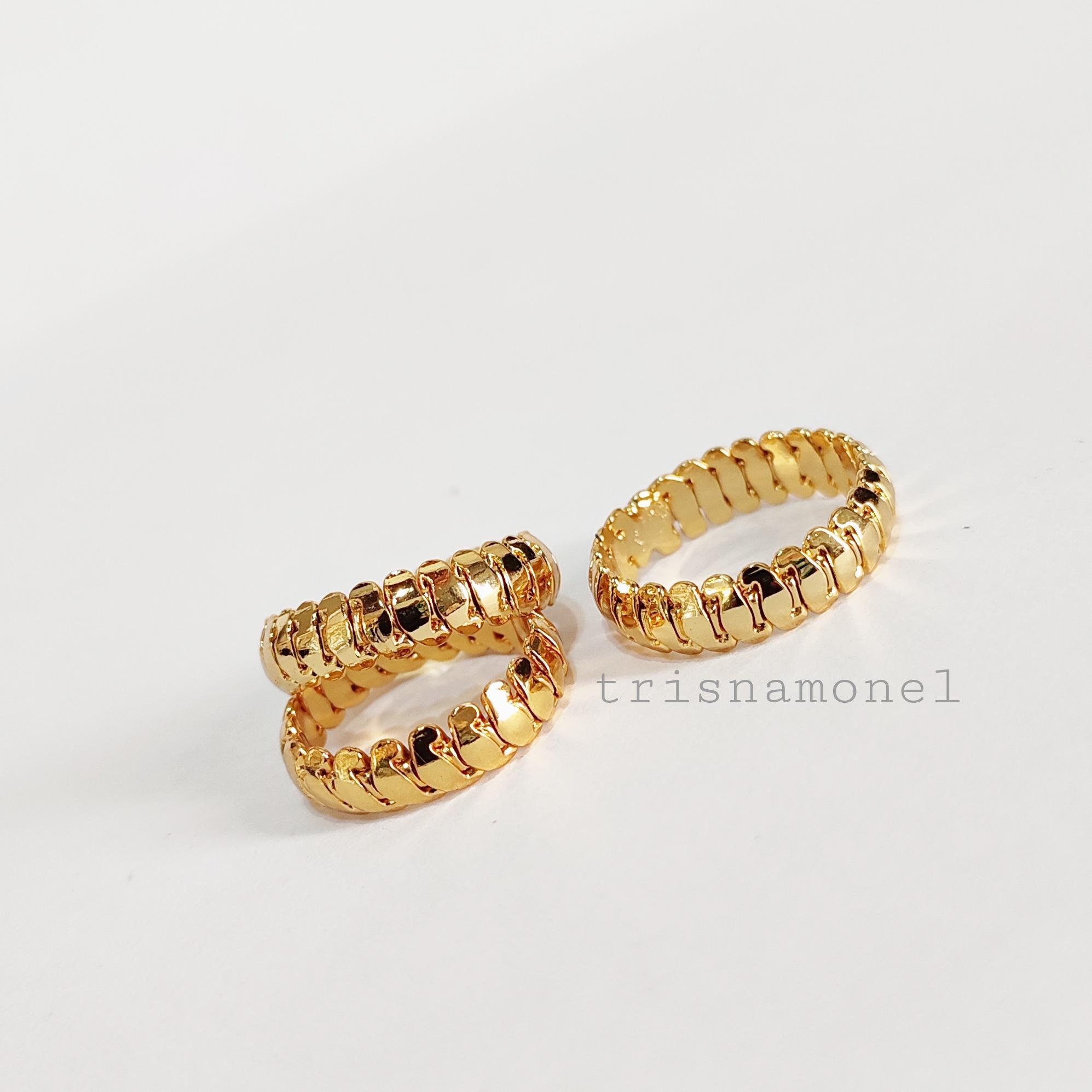 OBRAL MURAH !!! cincin kuningan lapis mas motif 5
