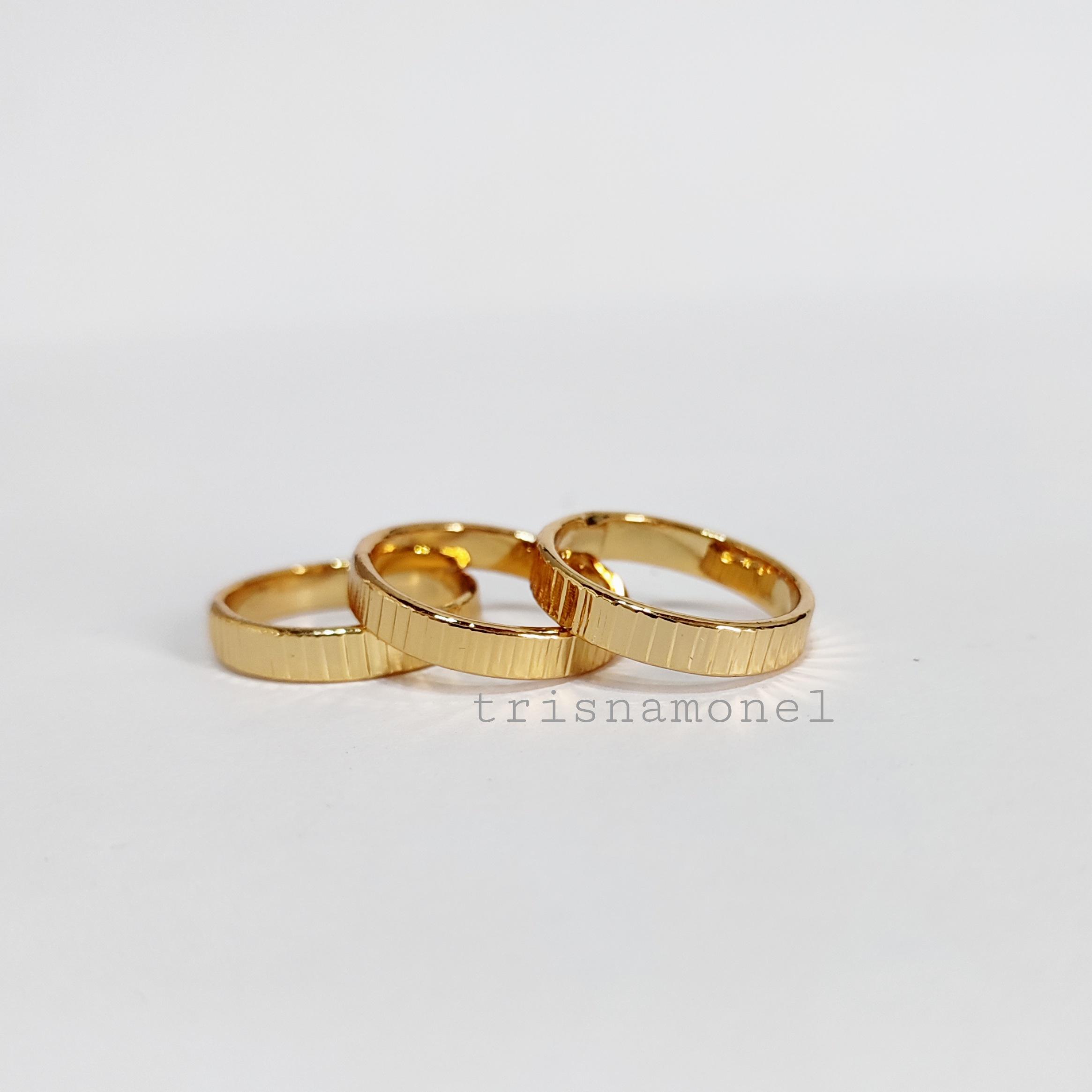 OBRAL MURAH !!! cincin kuningan lapis mas motif 8