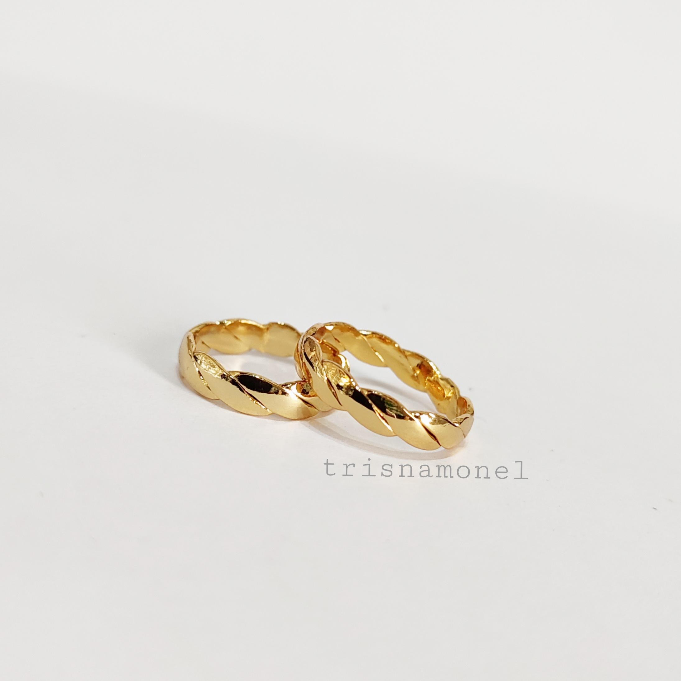 OBRAL MURAH !!! cincin kuningan lapis mas motif 9