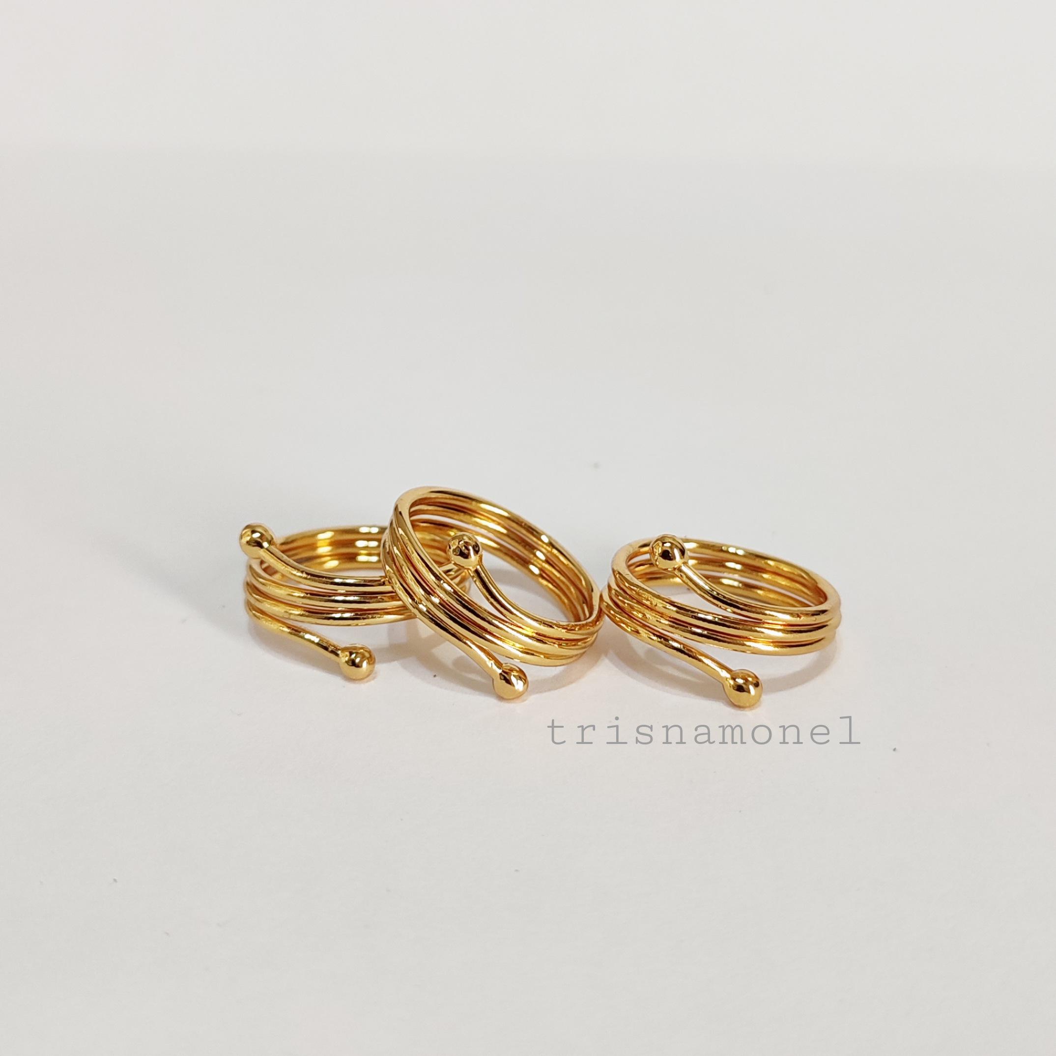 OBRAL MURAH !!! cincin kuningan lapis mas motif 11