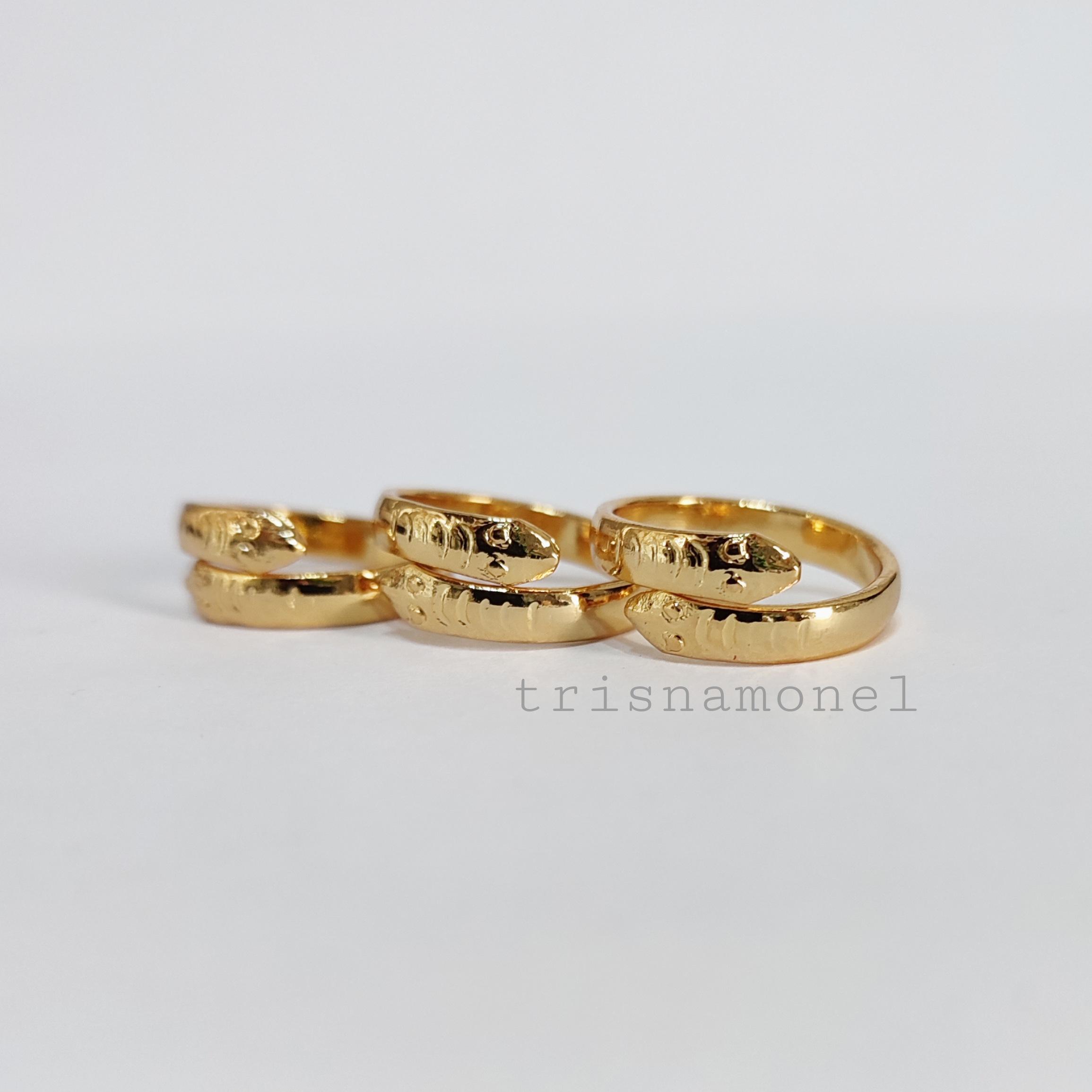 OBRAL MURAH !!! cincin kuningan lapis mas motif 16
