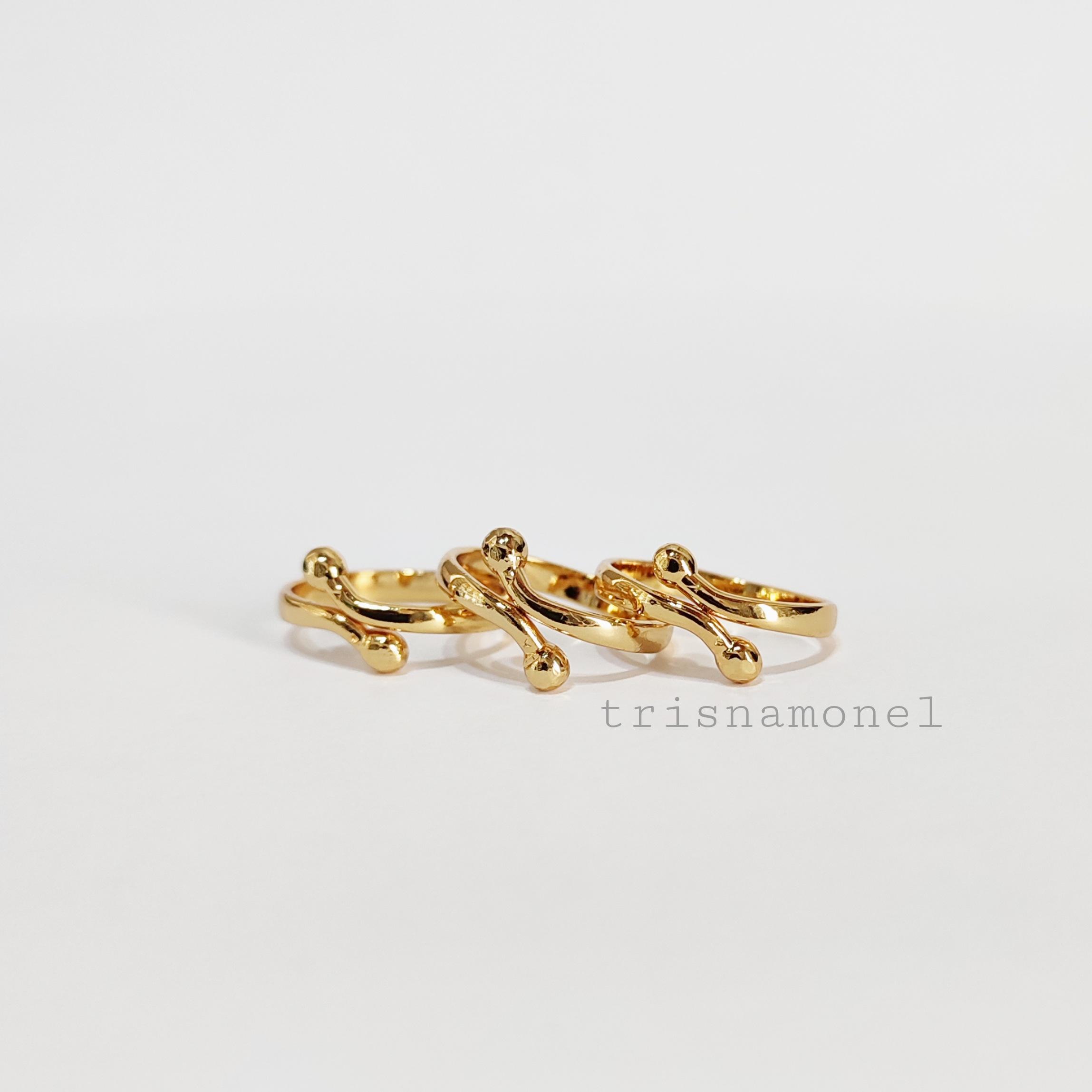 OBRAL MURAH !!! cincin kuningan lapis mas motif 17