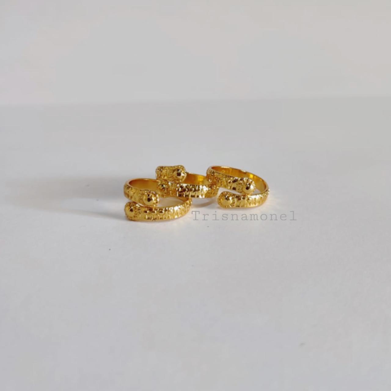 OBRAL MURAH !!! cincin kuningan lapis mas motif 20