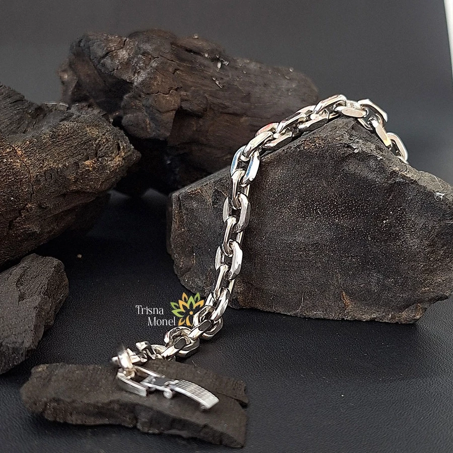 GELANG MONEL ASLI PRIA DAN WANITA MOTIF RANTAI NORI 2,5 ML TERBARU