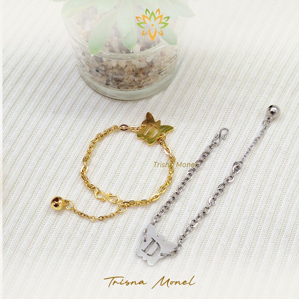 GELANG CUSTOM HURUF MOTIF KUPU-KUPU