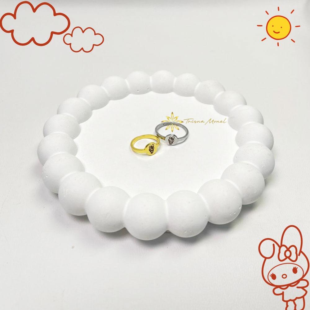 BAYI & ANAK !!! Cincin karakter gold dan silver motif melody