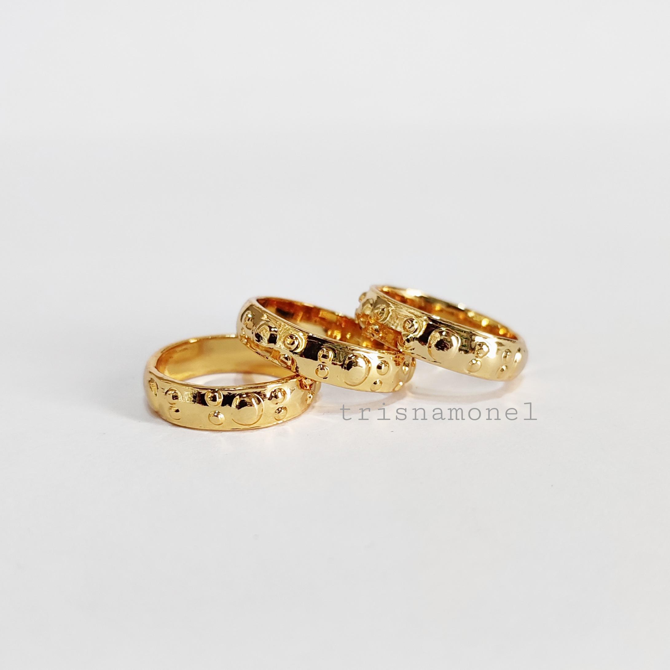 OBRAL MURAH !!! cincin kuningan lapis mas motif 6