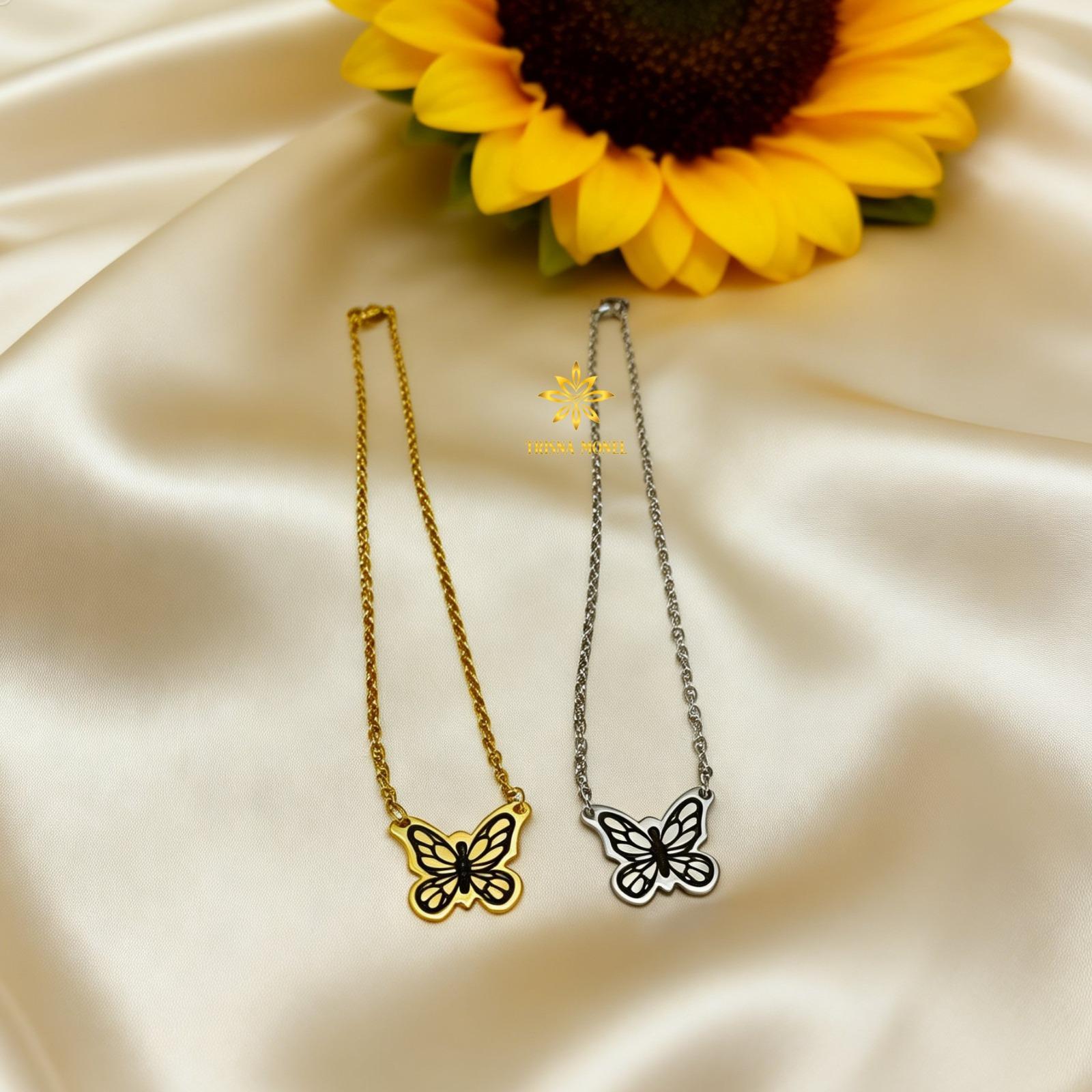 Kalung Size Anak Dan Dewasa Motif Full Kartun Kupu - Kupu