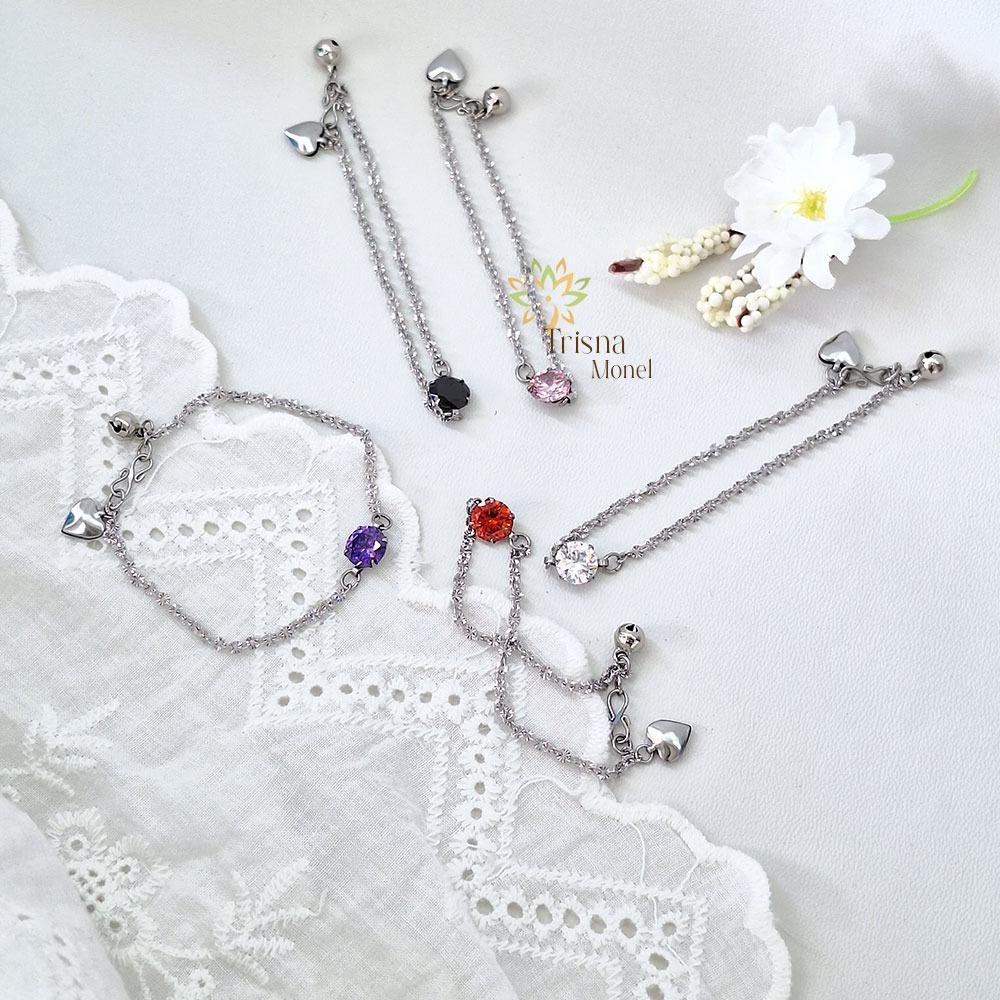 GELANG DIAMOND SIZE ANAK SAMPAI DEWASA MOTIF BULAT