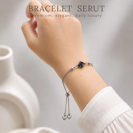 Gelang Diamond Kotak Motif Serut Size Anak Sampai Dewasa Anti Karat