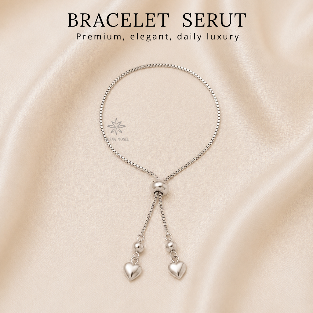 Gelang Serut Simple dan Elegan Motif Rantai Italy Bayi Sampai Dewasa