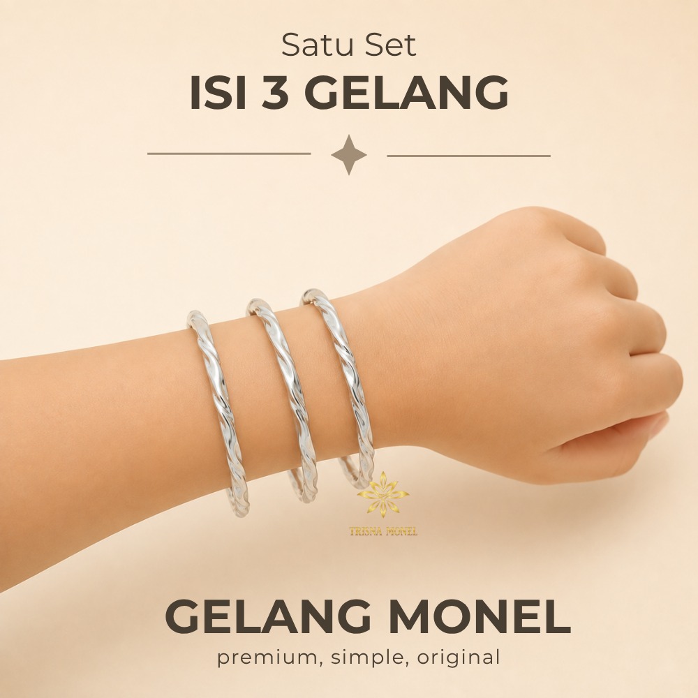 SET 3 !!! Gelang monel Original size Bayi sampai Dewasa Terbaru