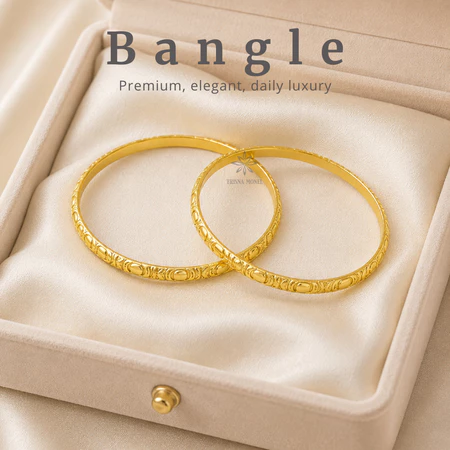 Gelang Bangle Koin 91 Motif Ukir Rolo Size Anak dan Dewasa