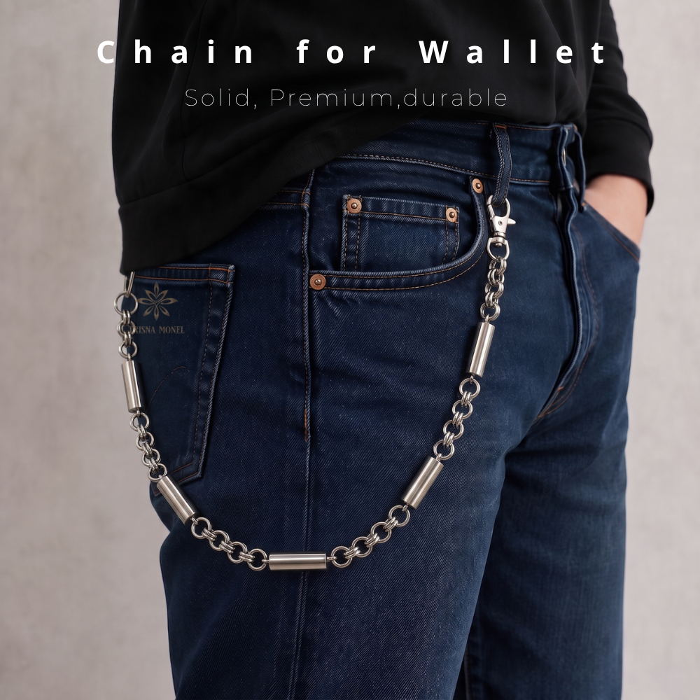 ANTI KARAT !!! Rantai dompet dari bahan monel asli motif kode.C