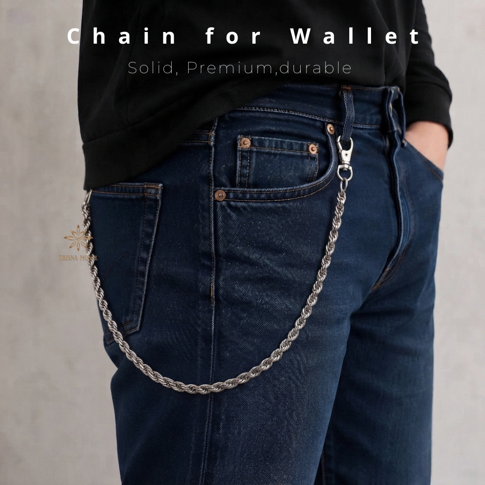 ANTI KARAT !!! Rantai dompet dari bahan monel asli motif kode.E